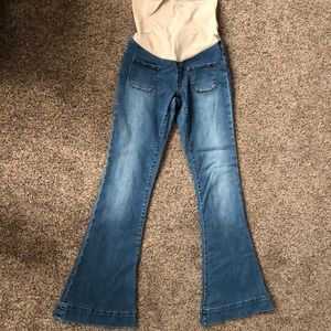 Maternity over the belly jeans
